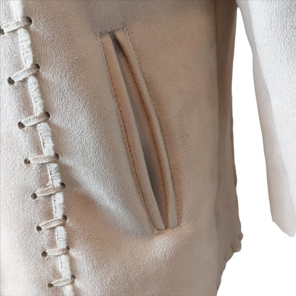 Suede Jacket  Faux Fur - Size Large - Picture 10 of 15